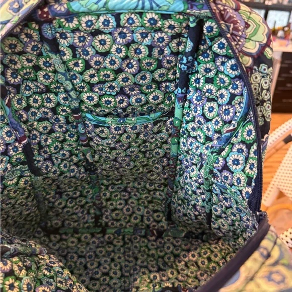 Vera Bradley Blue and Green Paisley Backpack - Picture 3 of 6